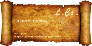 Lakner Csaba névjegykártya