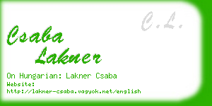 csaba lakner business card